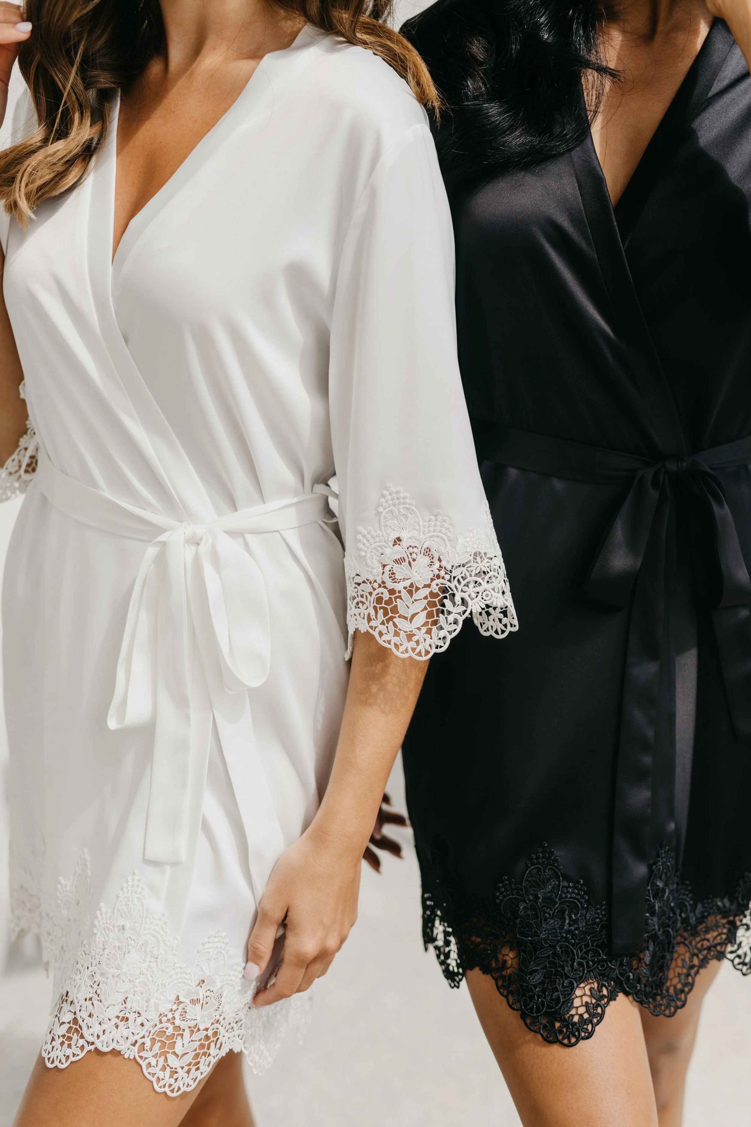 Chiara Lace Trim Robe - Image 8