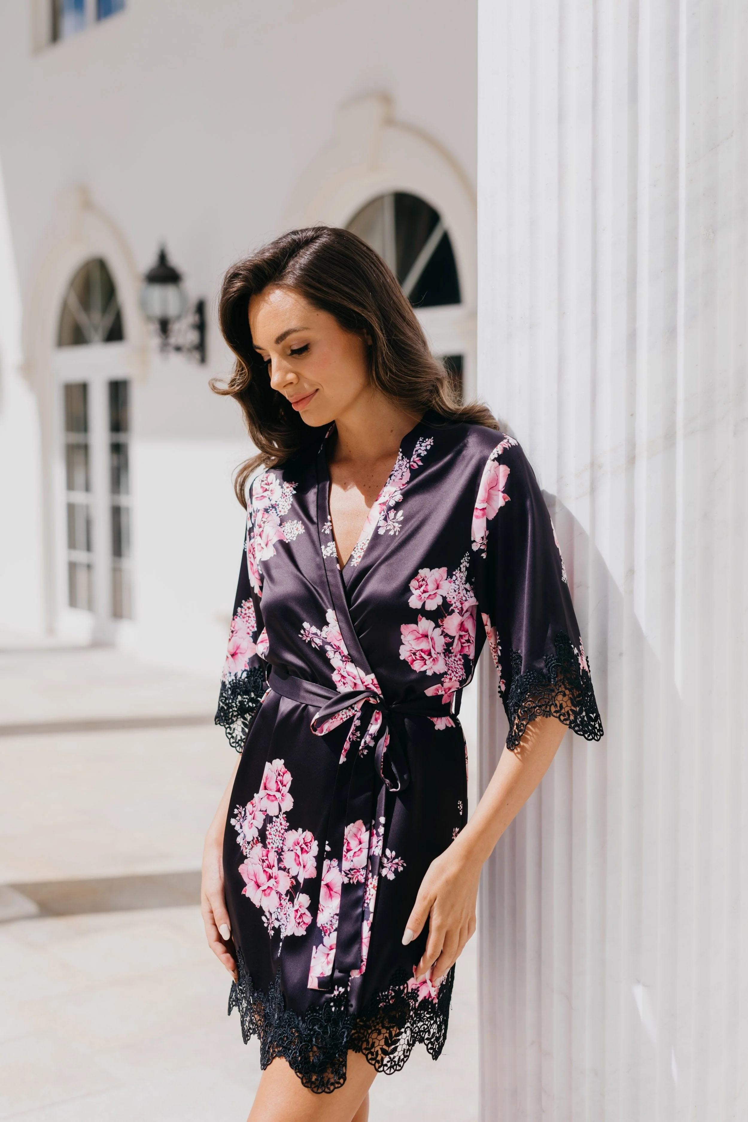 Ivana Bouquet De Fleur Printed Robe - Image 14