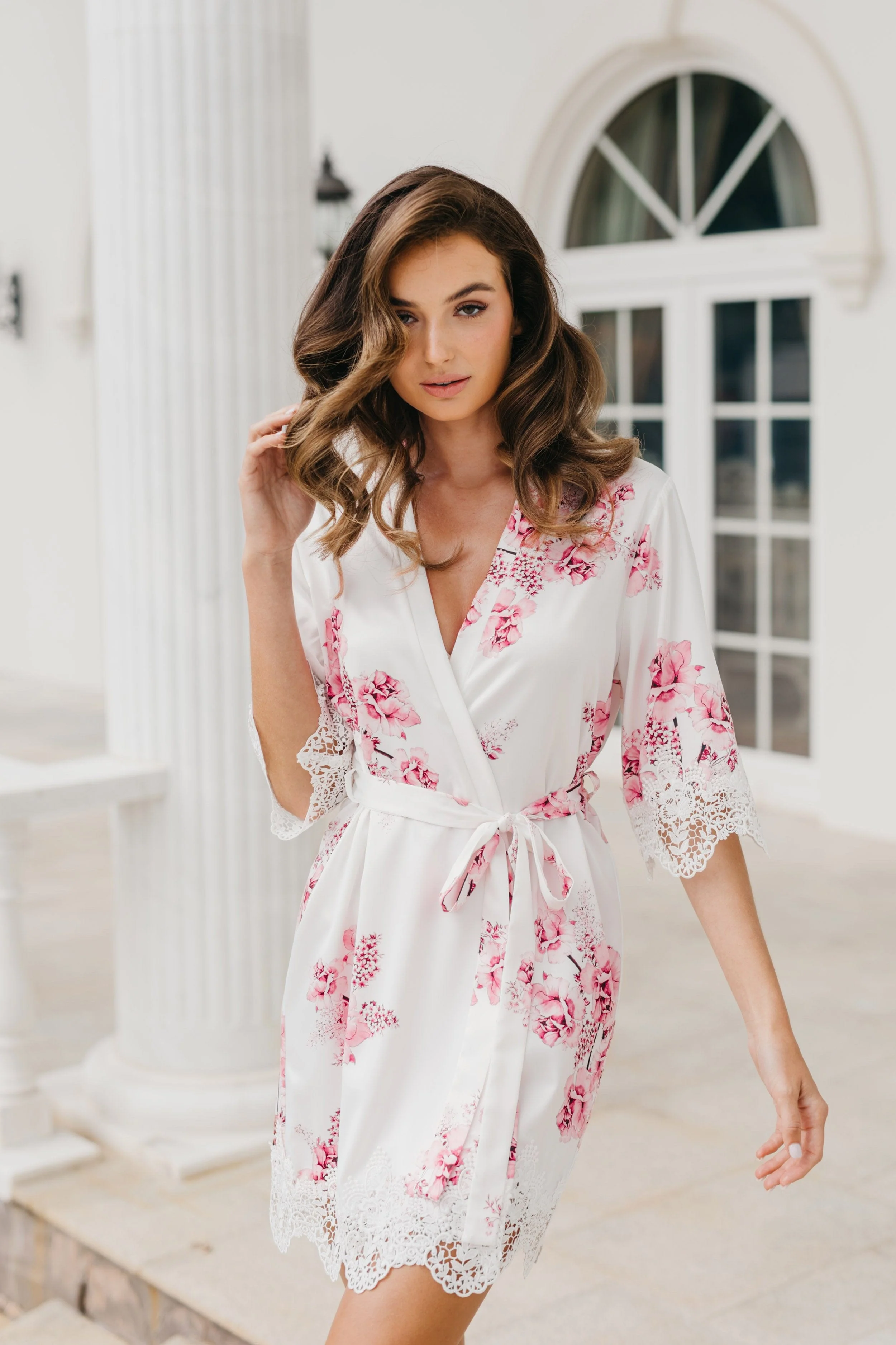 Ivana Bouquet De Fleur Printed Robe - Image 7