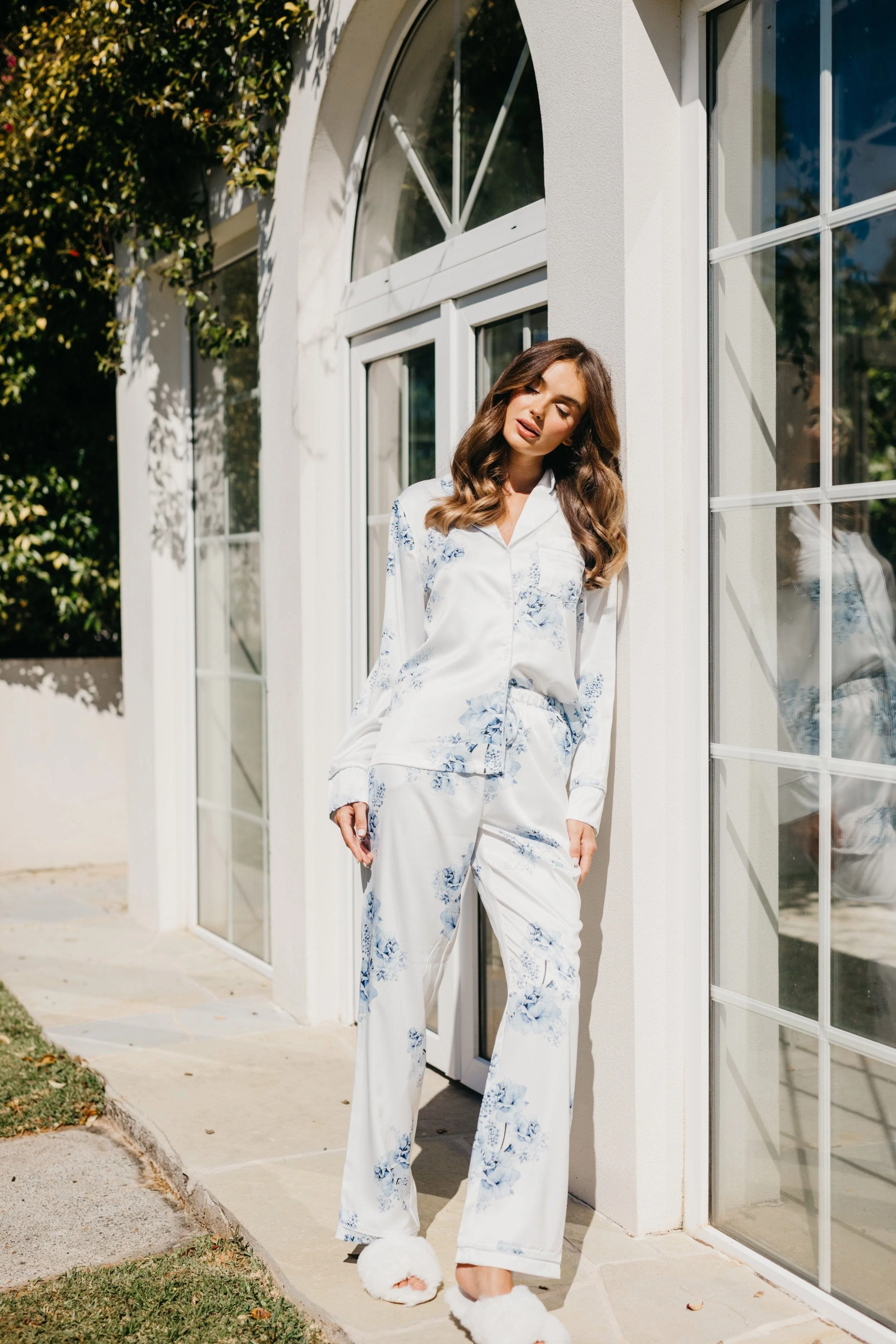 Katerina Bleu De Fleur Printed PJ Set - Image 3