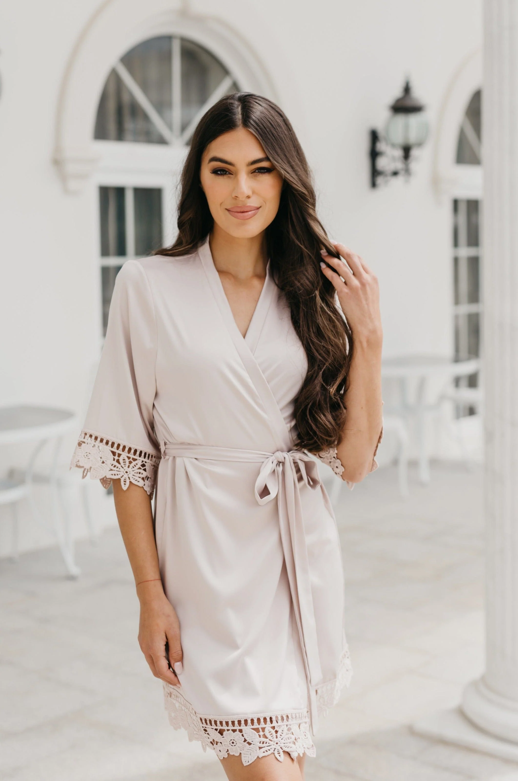 Lauren Lace Satin Robe - Image 15