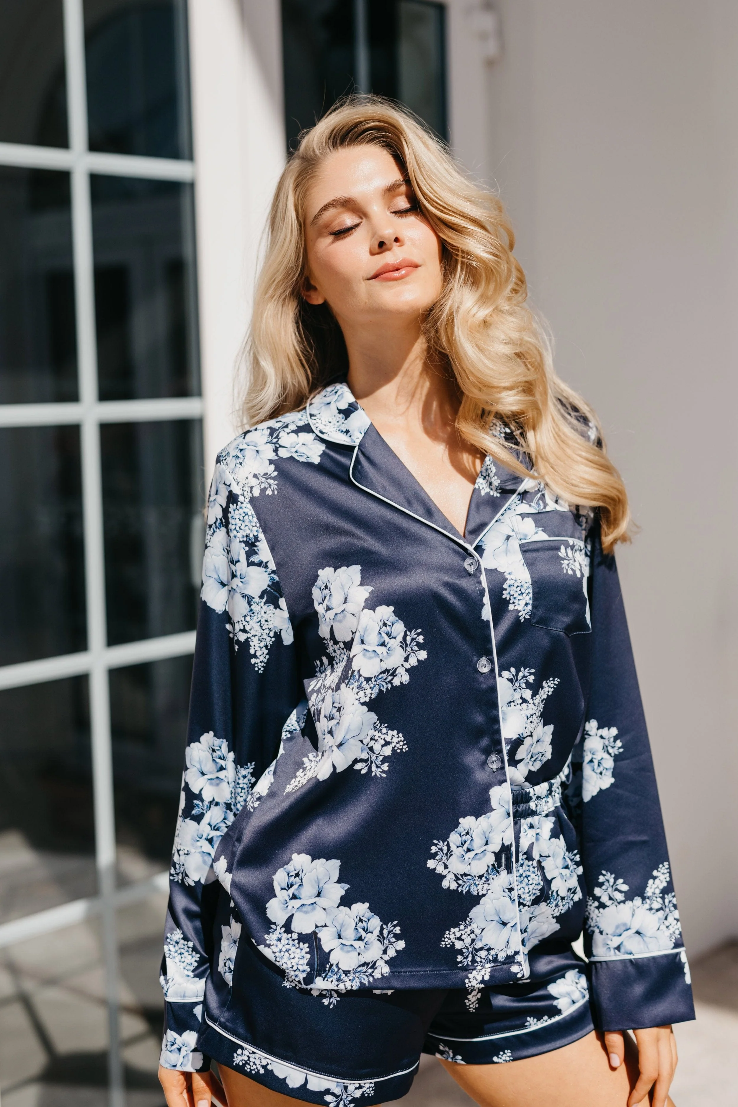 Romi Bleu De Fleur Printed PJ Set - Image 9